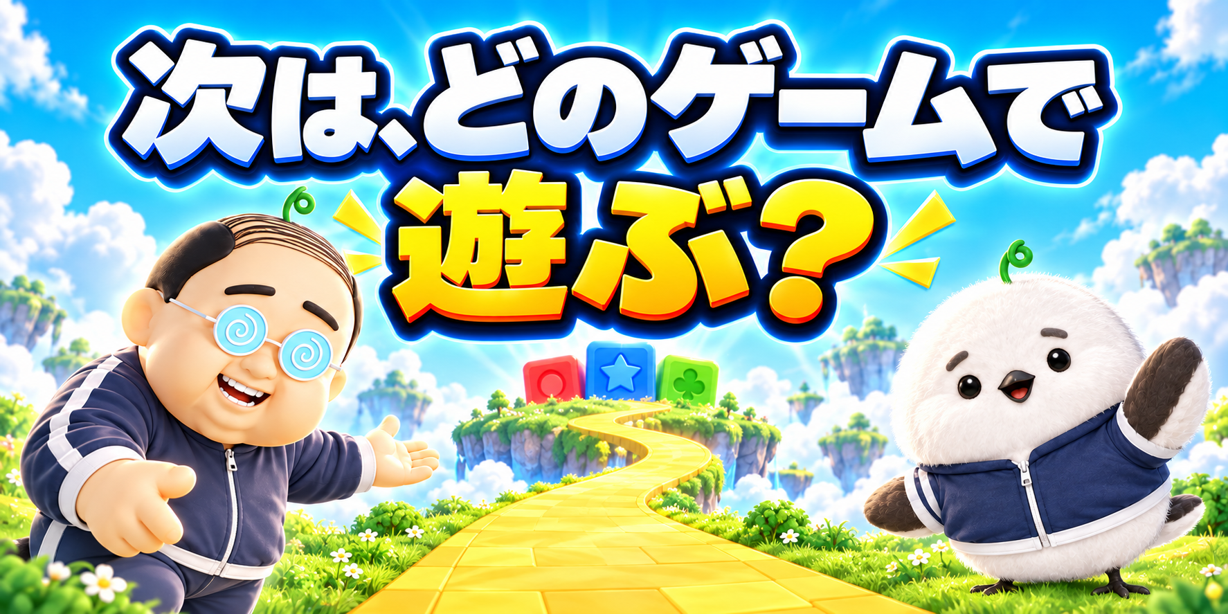 次は、どのゲームで遊ぶ? おぢさんとシマエナガと一緒にゲームを選ぼう